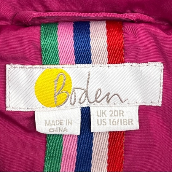 Boden Pink Thompson Long Puffer Coat Jacket - Picture 10 of 11